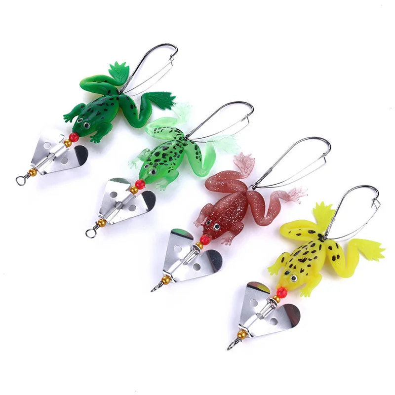 

Fishing Soft Lures Faux Frog 4 Colors Quality Good Crankbaits Lure Fishing Bait