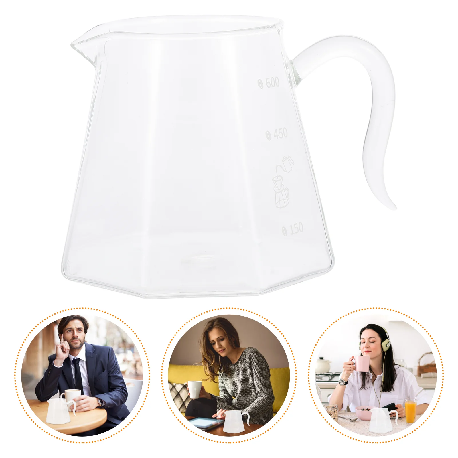 

Прозрачный кофейник, портативный термостойкий стеклянный чайник, восьмиугольный кофейник