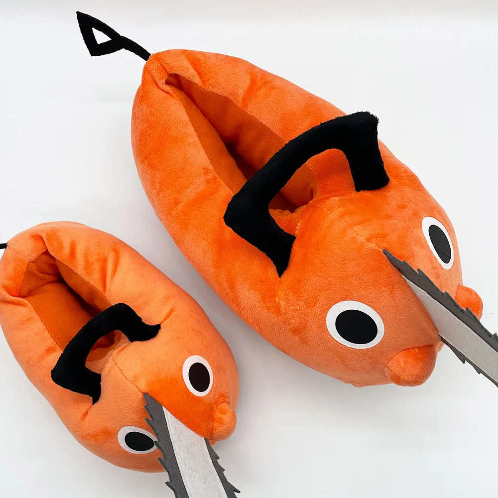 Unisex Slippers Anime Chainsaw Pochita House Slippers Memory Foam Slipper Fabric Sole Women Man Kids Home Slippers Plush Shoes