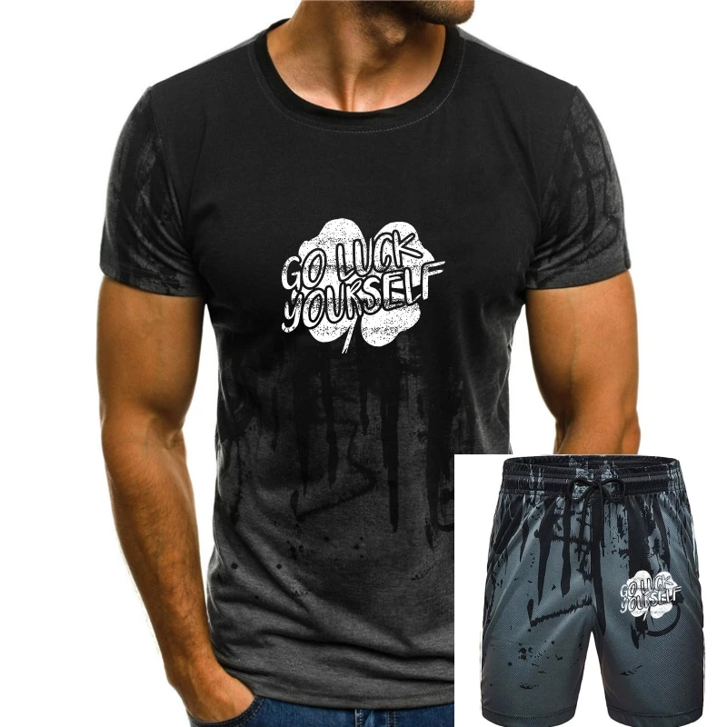 

Мужская футболка с надписью «Go Luck Yourself St paфокусы», женская футболка