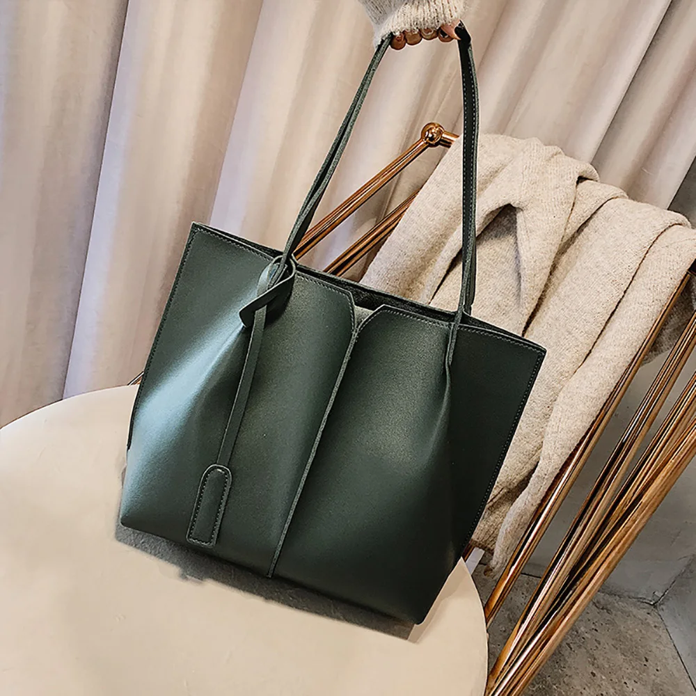 

Сумка-тоут женская из ПУ кожи, с ручками и плечевым ремнём