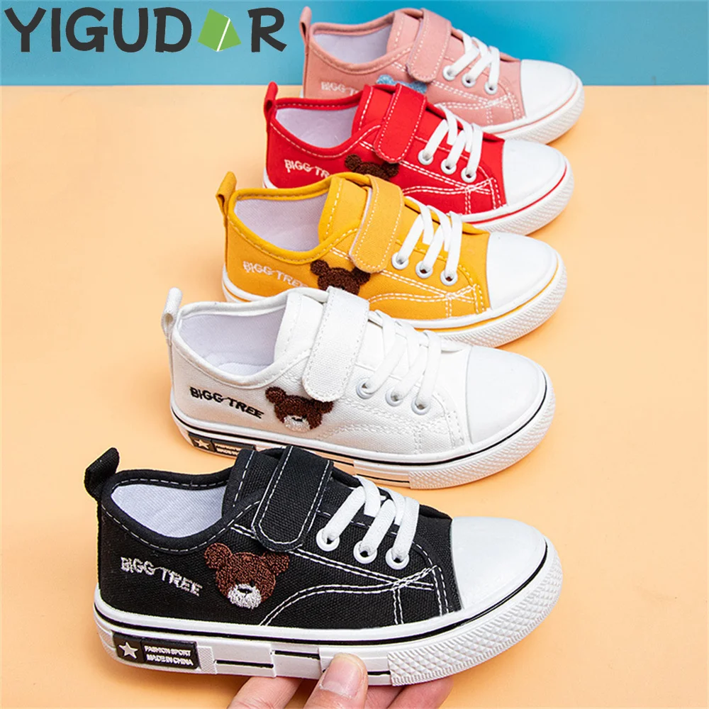 

Детские холщовые кроссовки для девочек, демисезонные Дышащие Модные кроссовки для мальчиков, нескользящая повседневная спортивная обувь