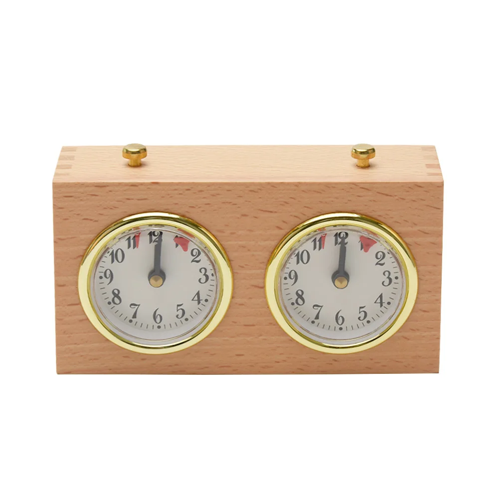

Wooden Analog Timing Tools Board Game Portable Mechanical Accurate Easy Operate Tournament Competition Multifunction Chess Clock