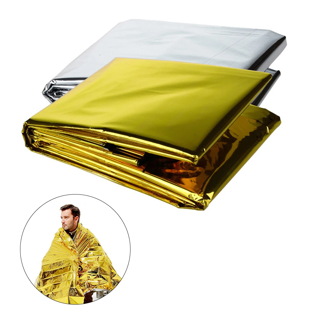 

Складное аварийное одеяло, серебристое/золотистое, 160x210 см