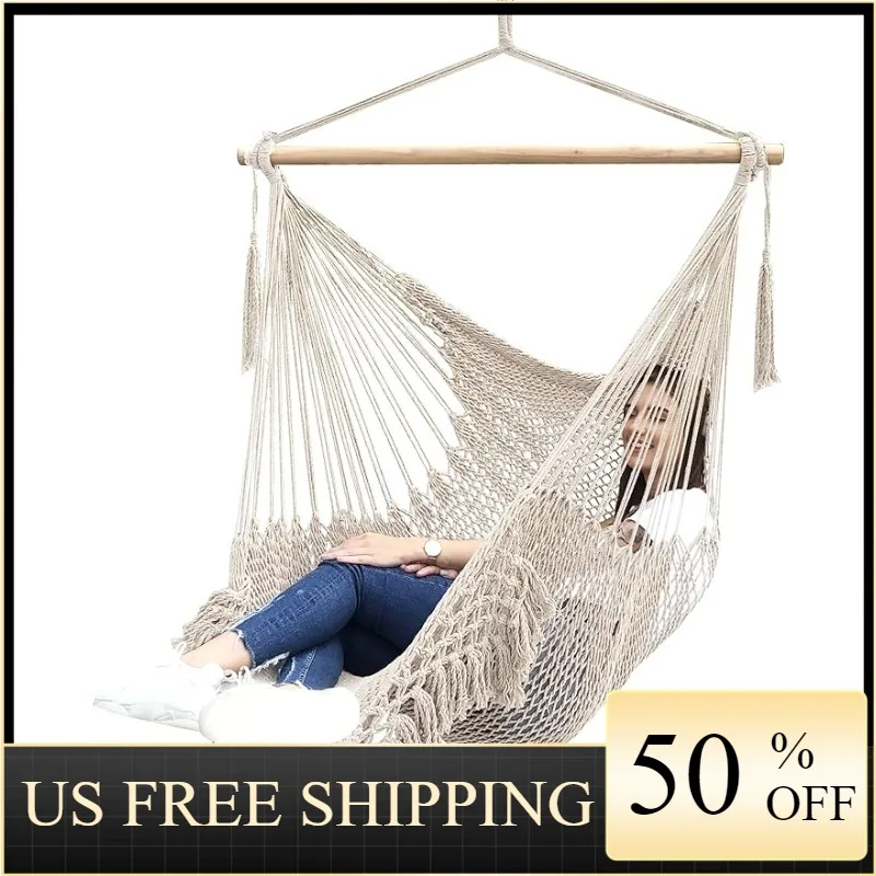 

Chihee Hammock Chair Super Large Hanging Soft-Spun Cotton Rope Weaving Chair