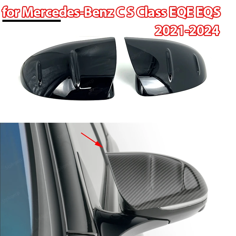 

S680 Guard Carbon Look S400L S450L S500L S580L C S Class W206 W223 for Mercedes-Benz EQE V295 EQS V297 Replacement Mirror Cover