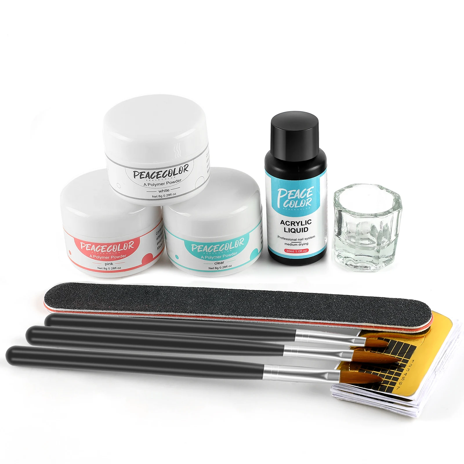 

Acrylic Powder Set Nail Tips All For Manicure Tools Brush Nail Kit Professional Set For Nails Extension Carving Crystal Powder