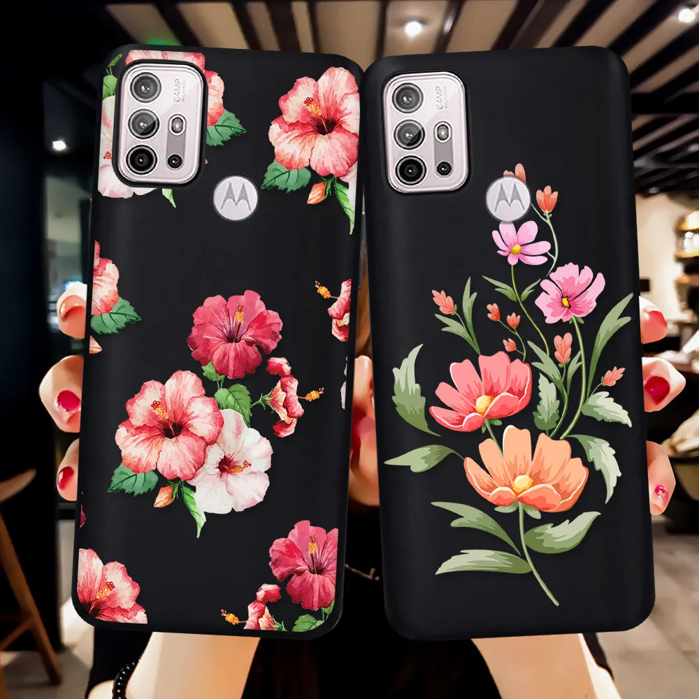 

Flower Case for Motorola G30 G9Plus E20 G Play 2021 One Action E6Plus G6 Play Cover for Moto G7Play EU E5 G8 E7 Power G10 Fundas