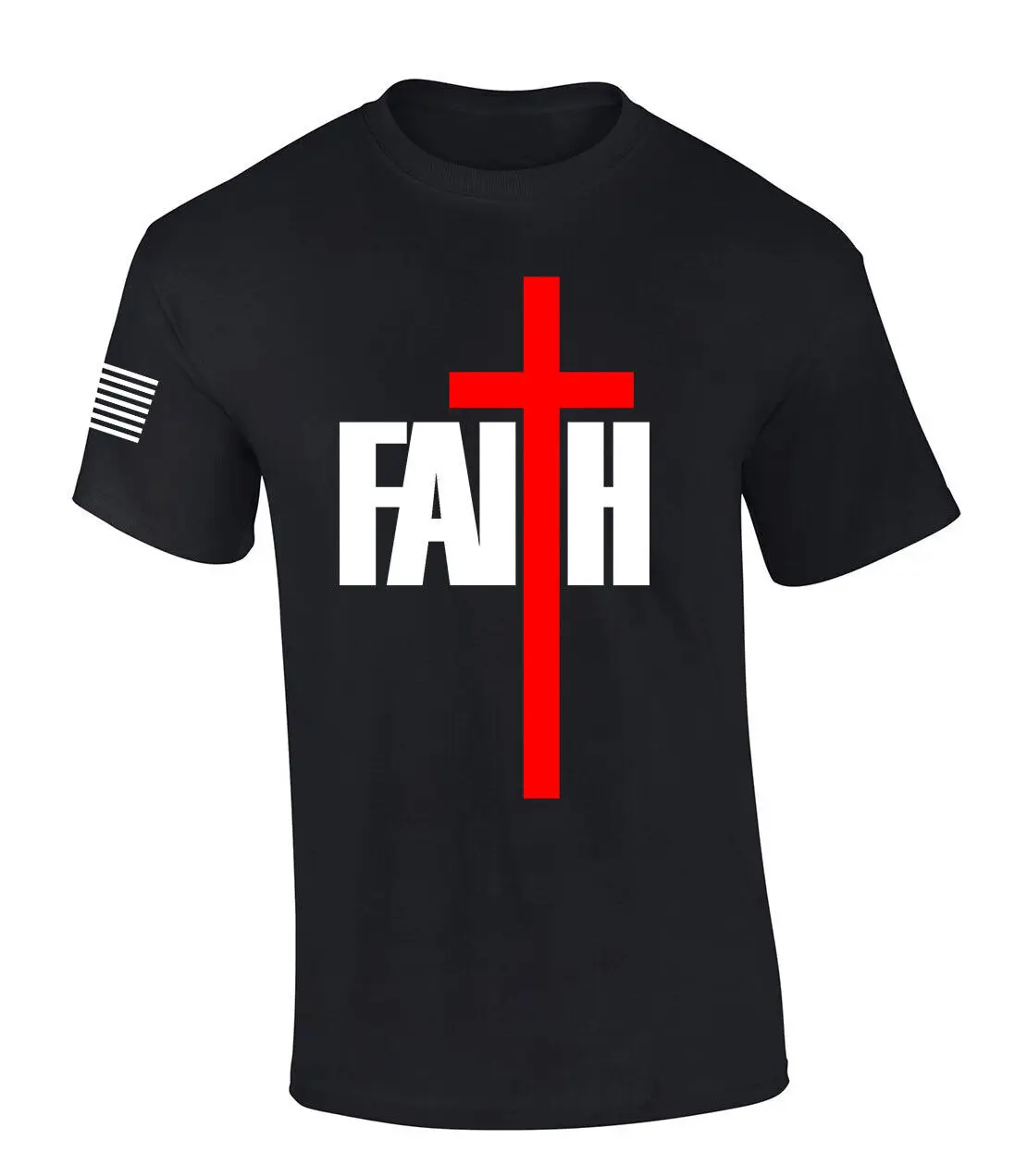 Мужская кристианская футболка с надписью Вера Креста американский стиль |
