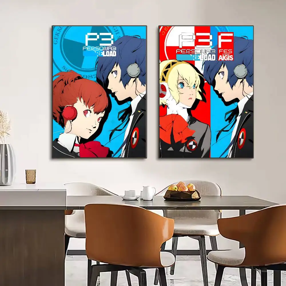 Фото Красивая видеоигра P-Persona 3, постер высокого качества, эстетическое украшение для гостиной в общежитии, наклейки для рисования, подарок №5