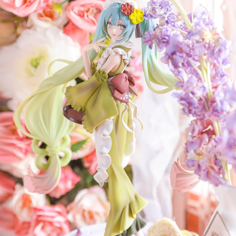 

In Stock Furyu Vocaloid Hatsune Miku Matcha Ice Cream For Dessert 20cm Original Anime Figur Action Figures Collection Model Gift