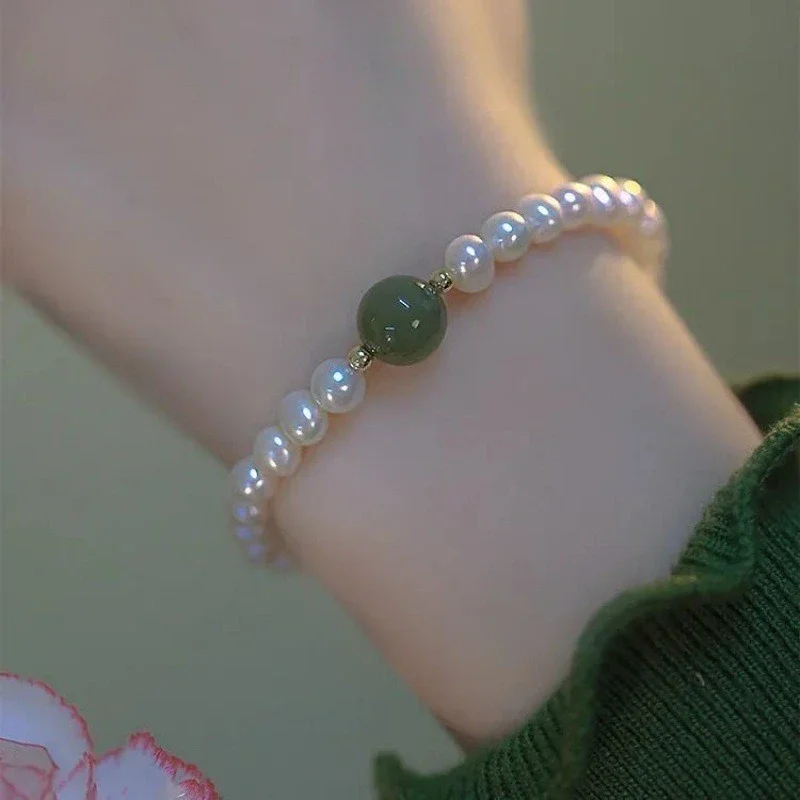 Опаловый браслет женский нишевый дизайн новый жемчужный подруга универсальная