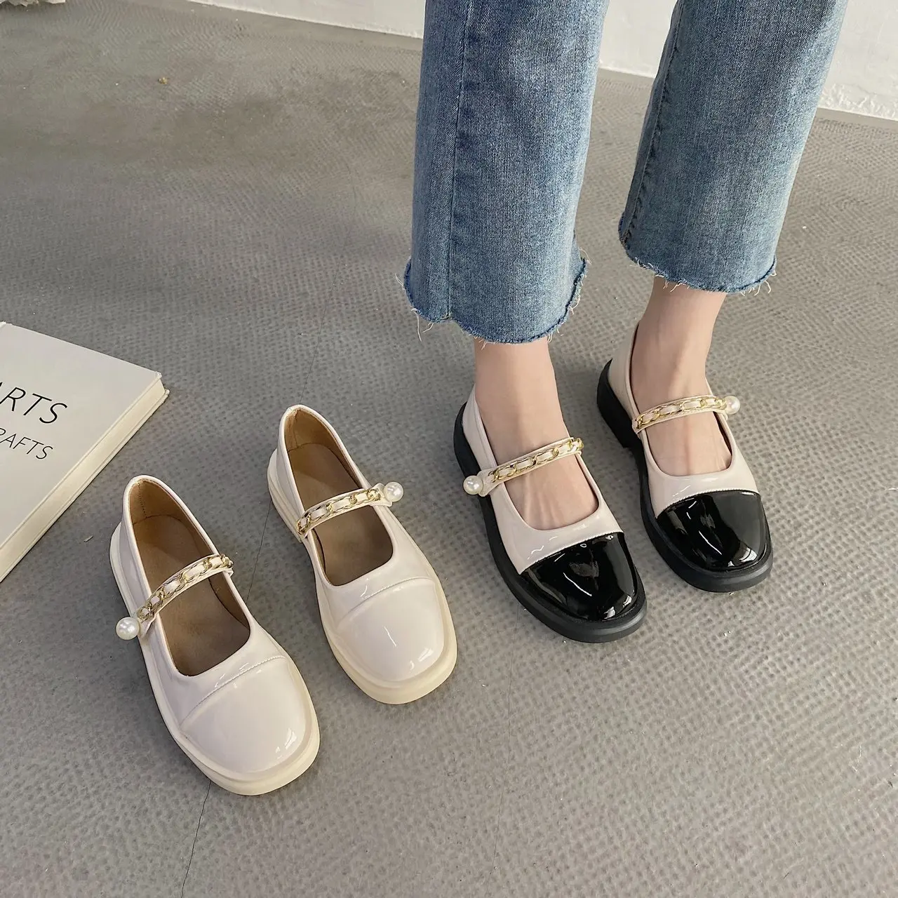 

British Style Summer Shoes Ladies Mixed Colors Oxfords Women's Female Footwear Casual Sneaker Black Flats Clogs Platform Round T