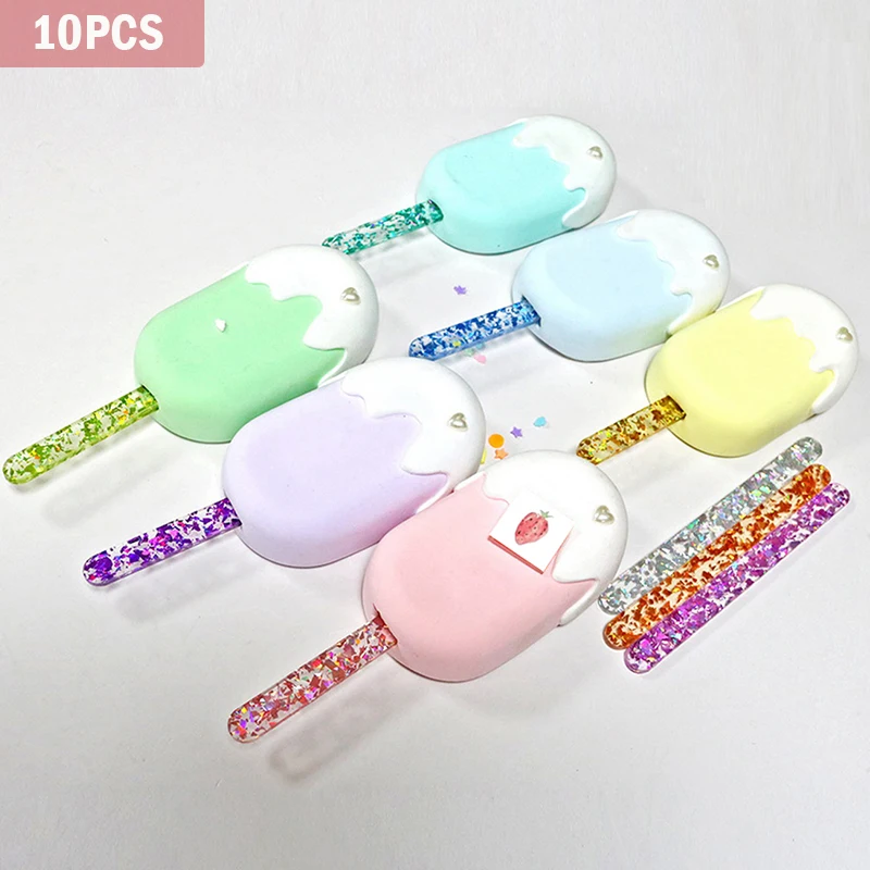 

10Pcs Ice Cream Sticks Acrylic Ice Cream Sticks Popsicle Sticks DIY Kid Handwork Art Craft Stick