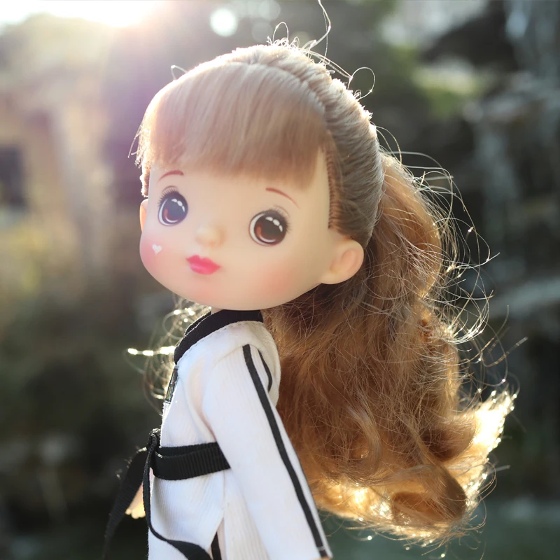 

22cm Baby Girl Doll without Makeup Cartoon Cute Doll