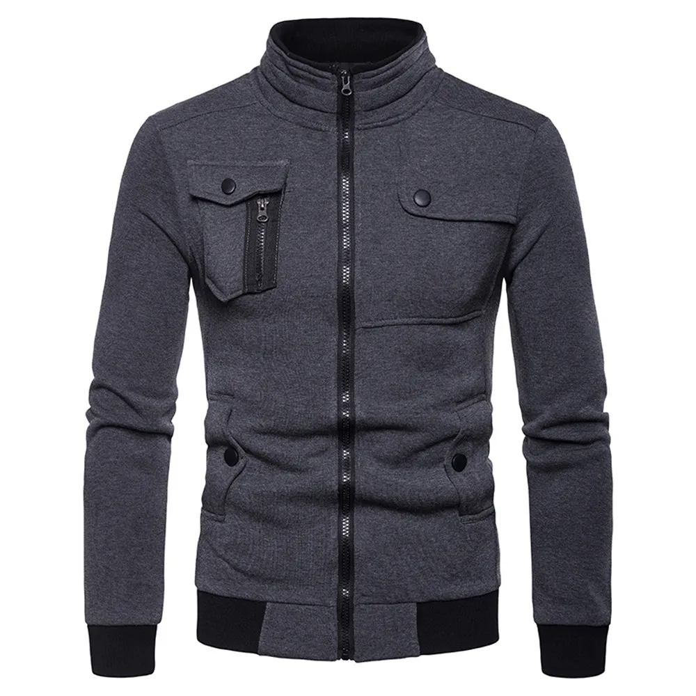 

2023 Autumn Winter Jacket Men's Splicing Design Jacket Long Sleeve Sweatshirt Sport Fishing Hiking Workout Outdoor Top