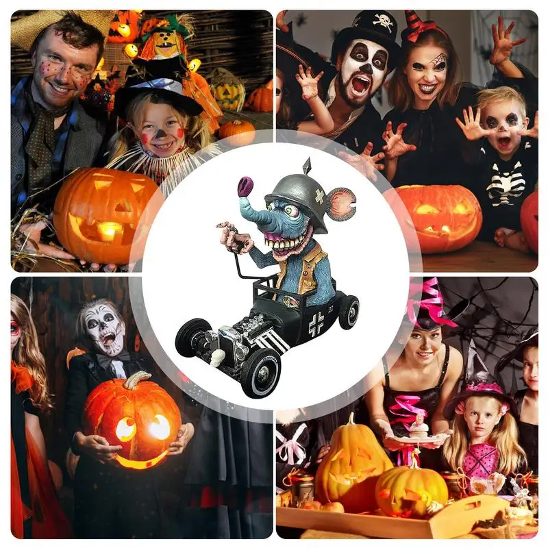 Фигурки мыши из смолы страшные поддельные крысы монстр украшения на Хэллоуин для