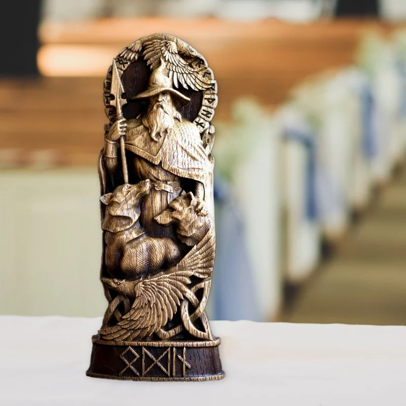 

New Nordic Gods Resin Crafts Myth Legend Statue Decoration Thor Home Study Decorations