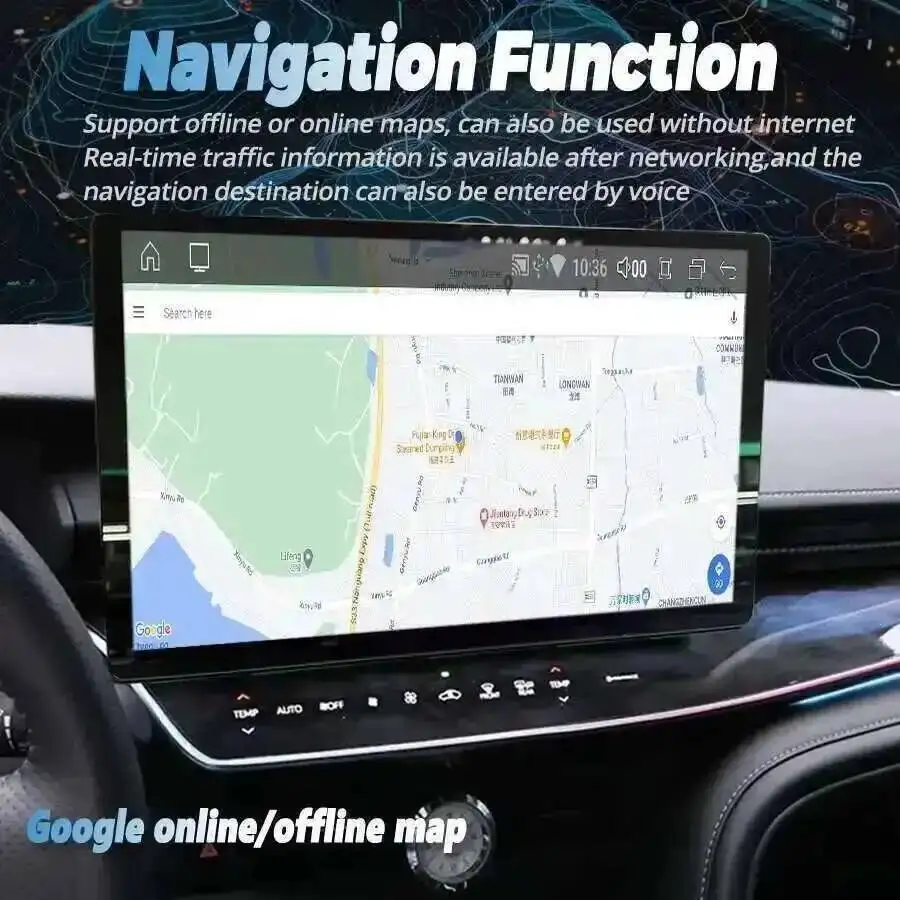 Фото 13.3-дюймовый Android-экран для автомобиля Toyota Camry 2024, GPS-навигация, мультимедийный видеоплеер, стереосистема, автомагнитола с поддержкой CarPlay №2