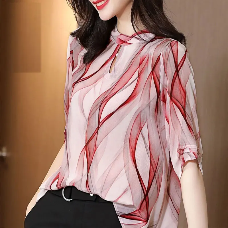 Женская шифоновая блузка Gefevoqe