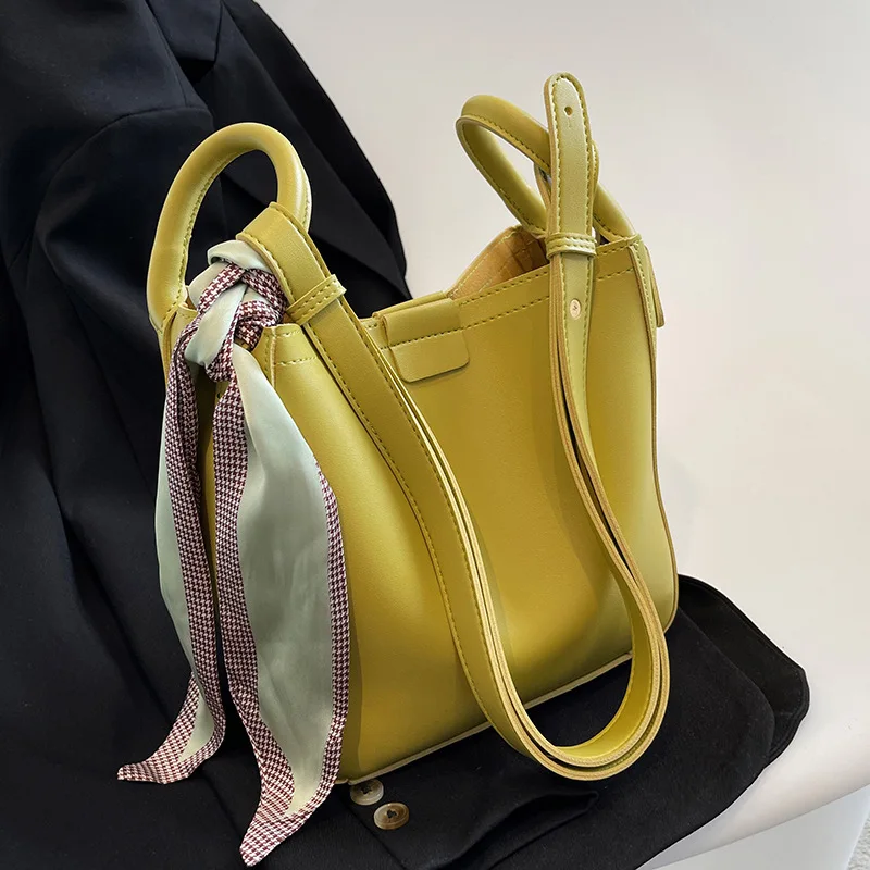 

2022 Fashion Women Large Capacity New Totes For Women High Quality Pu Leather Shoulder Bags Ladies Bucket Hot Sale