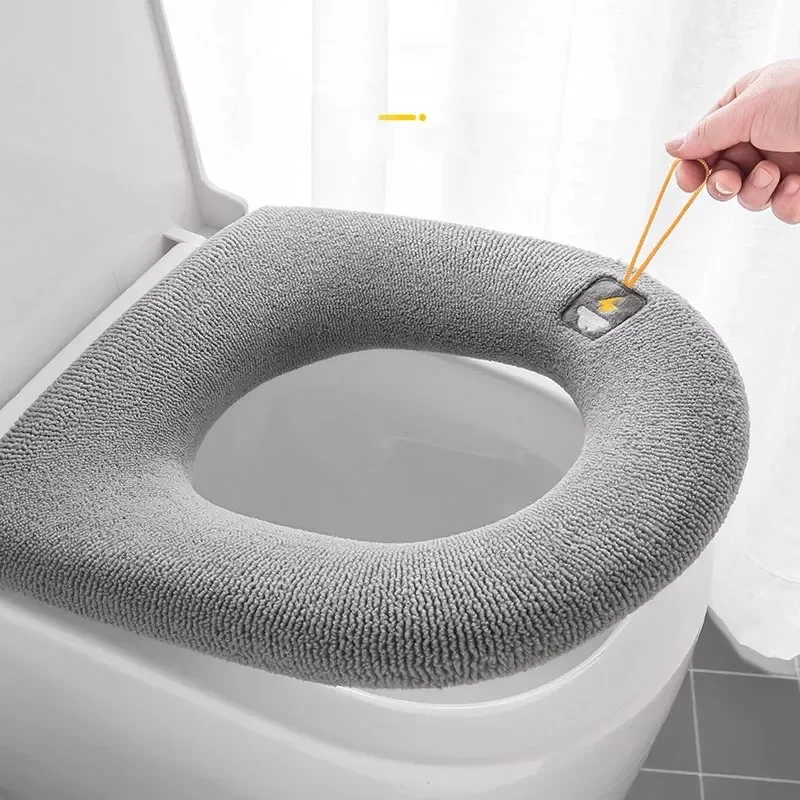 

British Plug Toilet Seat Home Winter Thickened Fleece Heating Pad Winter Fleece-Lined Four Seasons Universal Waterproof Toilet R