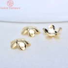 Латунные шапочки для бусин, 3176 мм, 24 К, 20 шт.