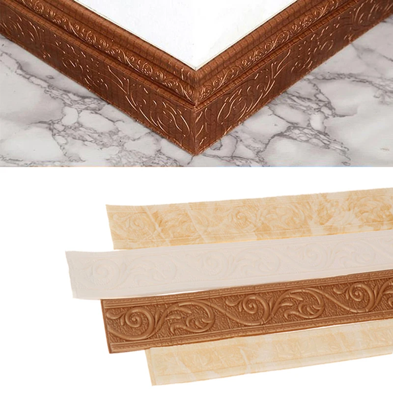 

3D Wall Edge Strip Stickers Trim Line Skirting Border Self Adhesive Waterproof Baseboard Wallpaper Living Room Home Decoration