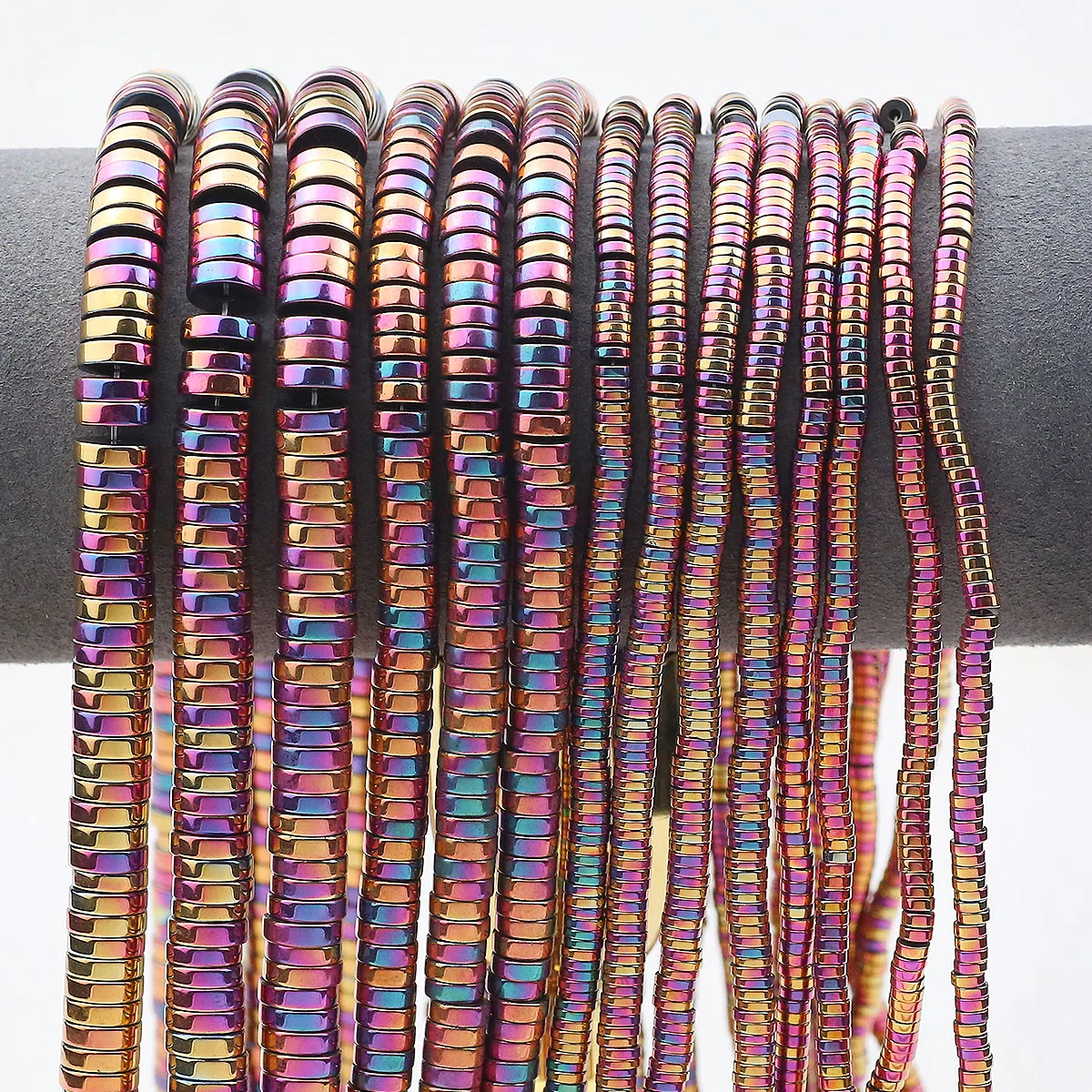 Плоские круглые розово-красные гематитовые проставки свободные каменные бусины