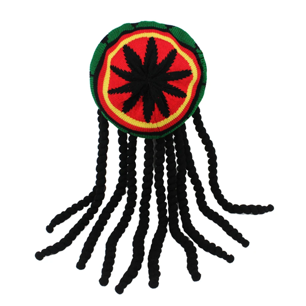 

Rasta Dreadlock Reggae Jamaican Hat Rasta Wig Cap для взрослых шляпы для женщин