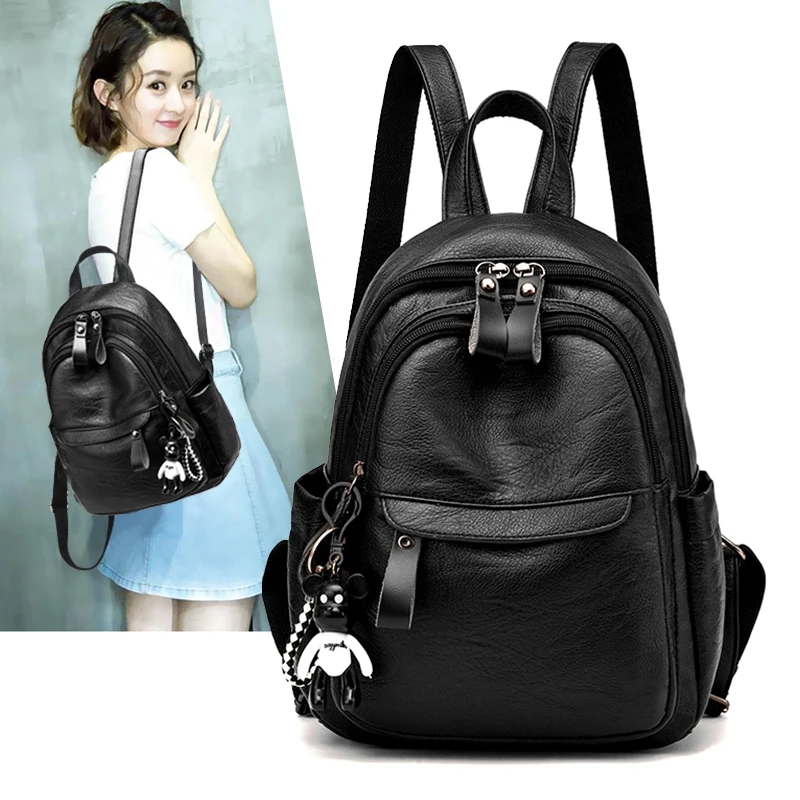 

Backpack women's 2023 new fashion trend Korean version large capacity all-match soft leather ladies