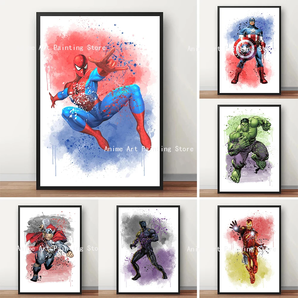 

Marvel Superhero Spiderman Iron Man Canvas Painting Wall Art Decoration Poster and Prints Cuadros Mural Home Kids Bedroom Decor