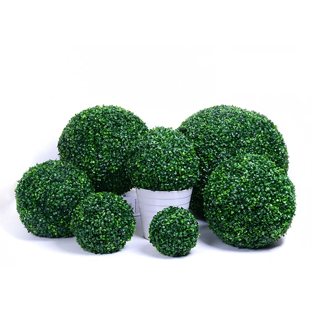 

Artificial Plant Ball Topiary Tree Boxwood Home Outdoor Wedding Party Decoration Artificial Boxwood Balls Garden Green Plant