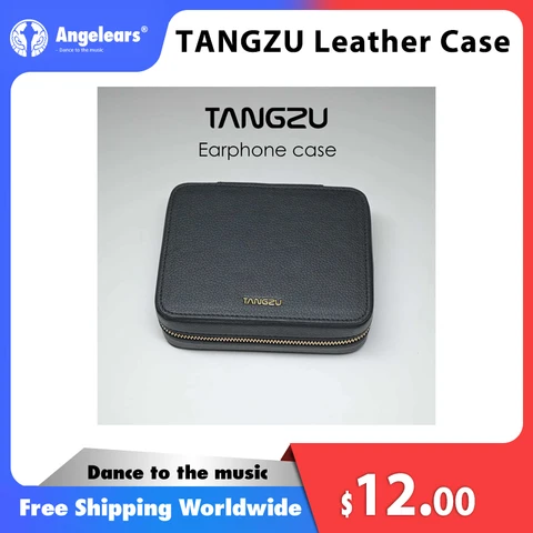 Кожаный чехол для наушников TANGZU премиум класса компактный и универсальный чехол для наушников кабелей и аудио аксессуаров