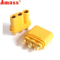 5 10 50pair amass mr30pb connector plug with sheath female male for rc lipo battery rc multicopter airplane
