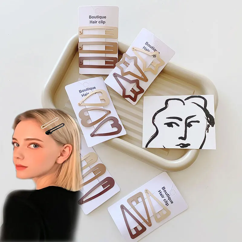 

3-4 шт./комплект, женские бесшовные зажимы для волос