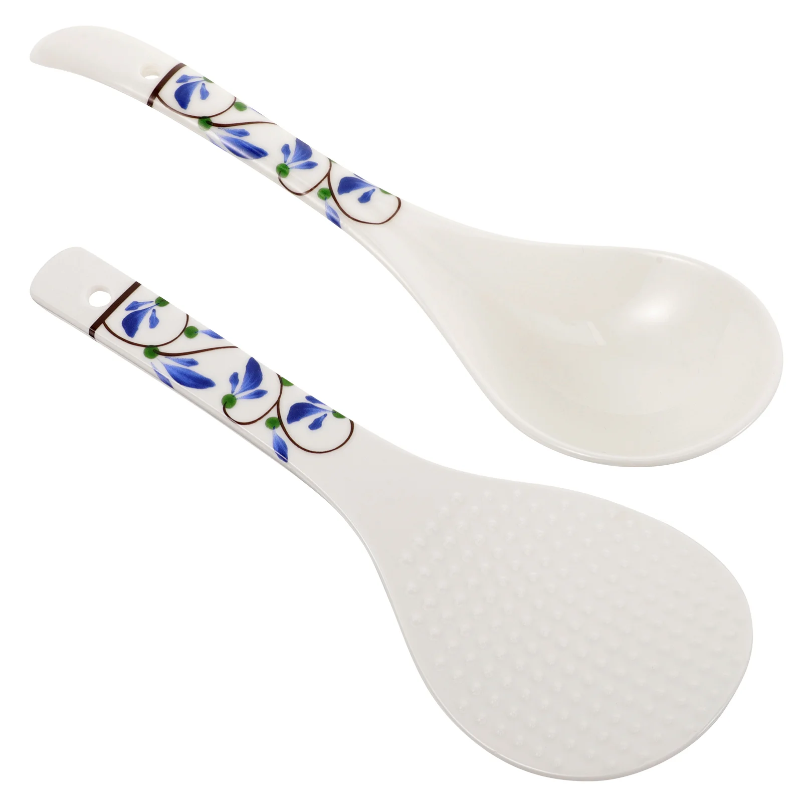 

Chopstick Holder Portable Soup Spoons Ceramic Dinner Blue White Porcelain Rice Paddle Ceramics Ladle