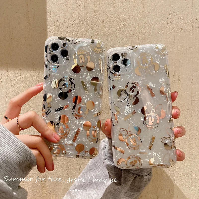 

Disney Mickey Minnie Mouse Head Phone Case for iPhone 11 12 13 mini pro XS MAX 8 7 Plus X XR Cover