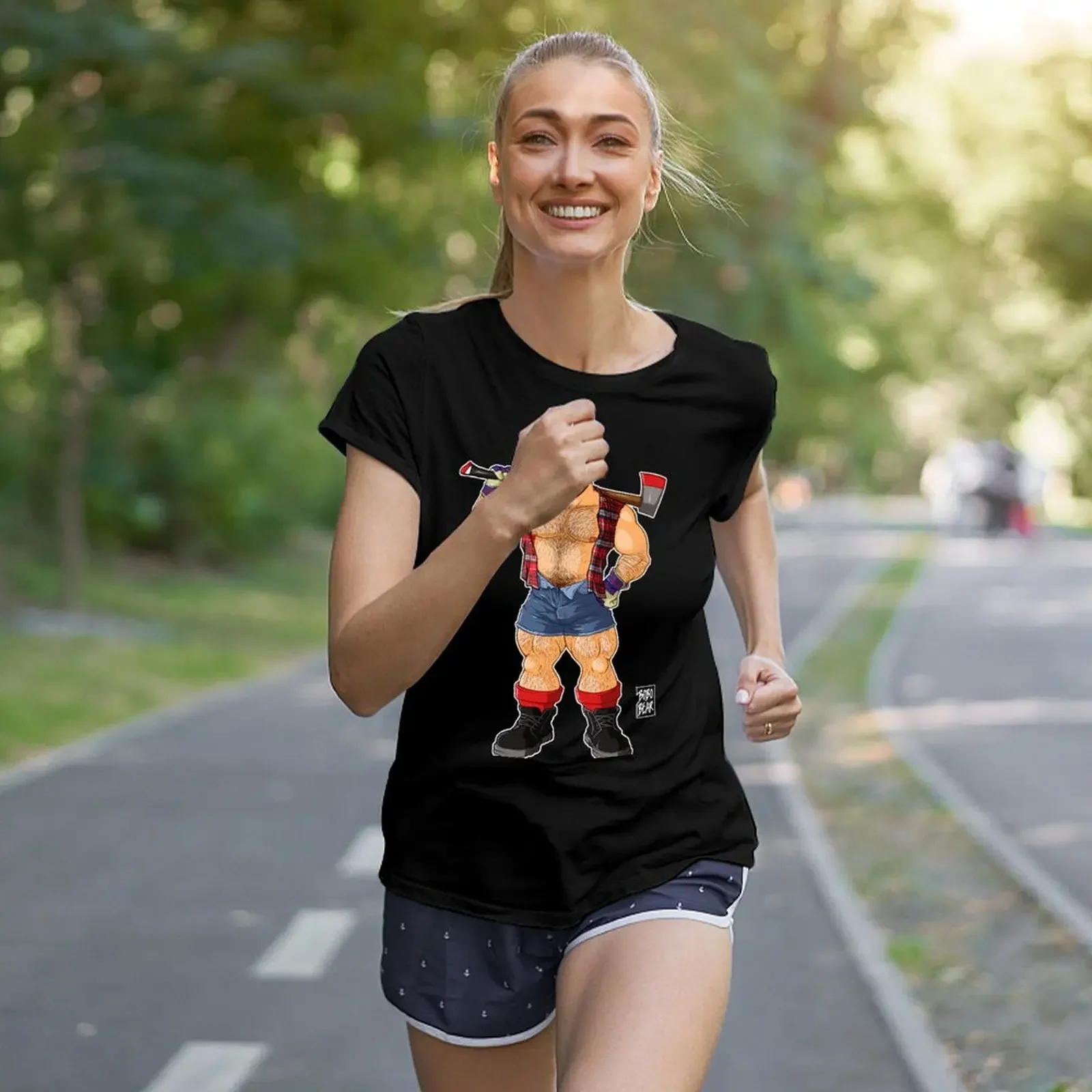 Футболка ADAM LIKES LUMBERJACKS с животным принтом для девочек одежда в стиле аниме новое