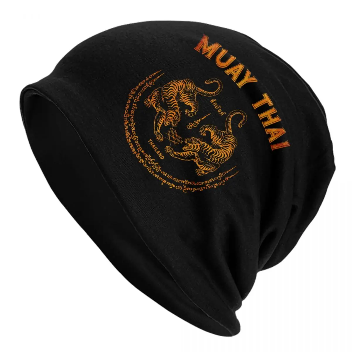 

Шапочки Muay Thai с тигром, облегающие шапки, крутые зимние теплые вязаные шапки, унисекс, взрослые, с татуировкой, тайские шапки для кикбоксинга