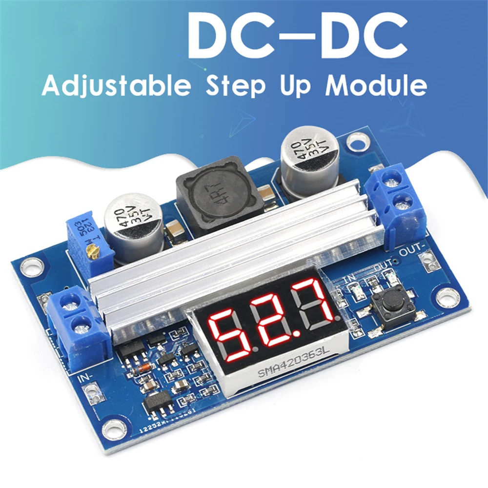 

DC DC-DC 3~35V To 3.5~35V LTC1871 Booster Step Up Module Converter Regulated Power Supply VoltMeter