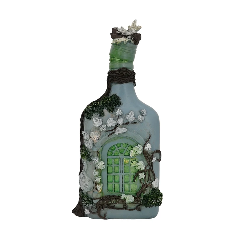 

Luminous Resin Wine Bottle Lamp Creative Luminous Wine Bottle Figurine Decor Outdoor Garden Lawn Ornaments