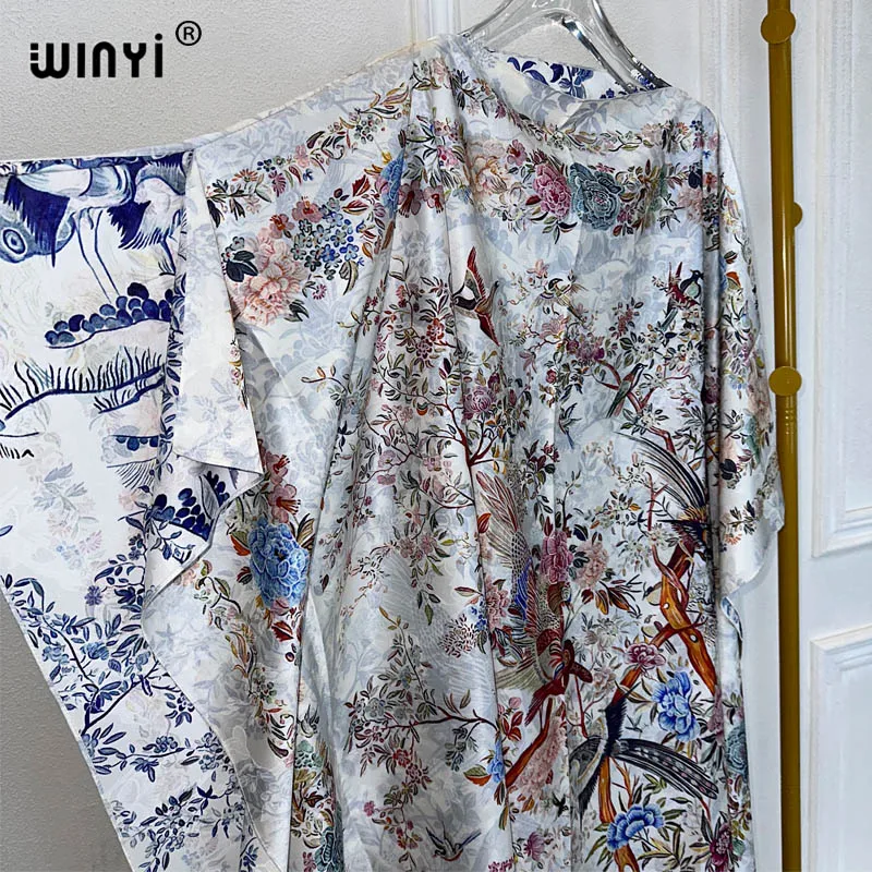 Кафтан WINYI женский с принтом в стиле бохо пляжное макси-платье африканском модное