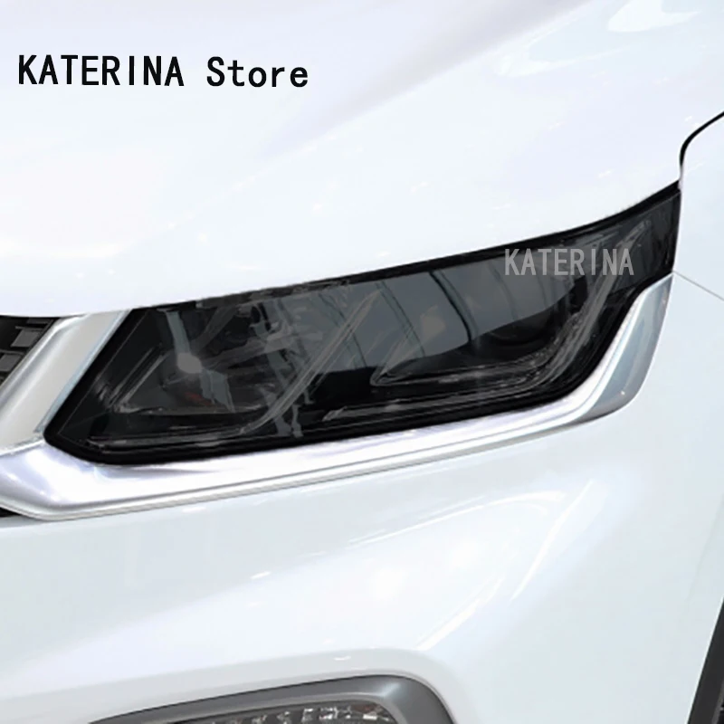 

For Geely Coolray Phev 2019-2023 Accessorie- Car Headlight Protective Film Headlamp Restoration Transparent Black TPU Sticker