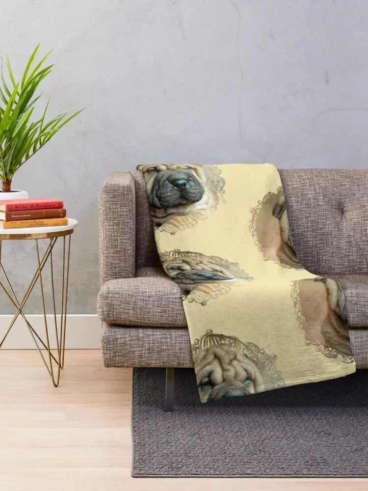 Фланелевое одеяло для щенка Shar Pei