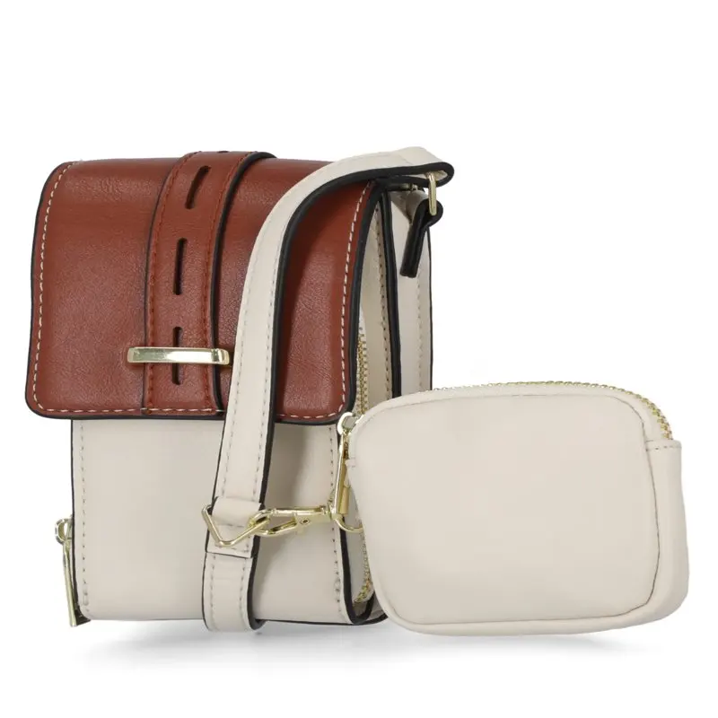 Women's Clara Wallet on a String with Tag Along Vinyl Brown