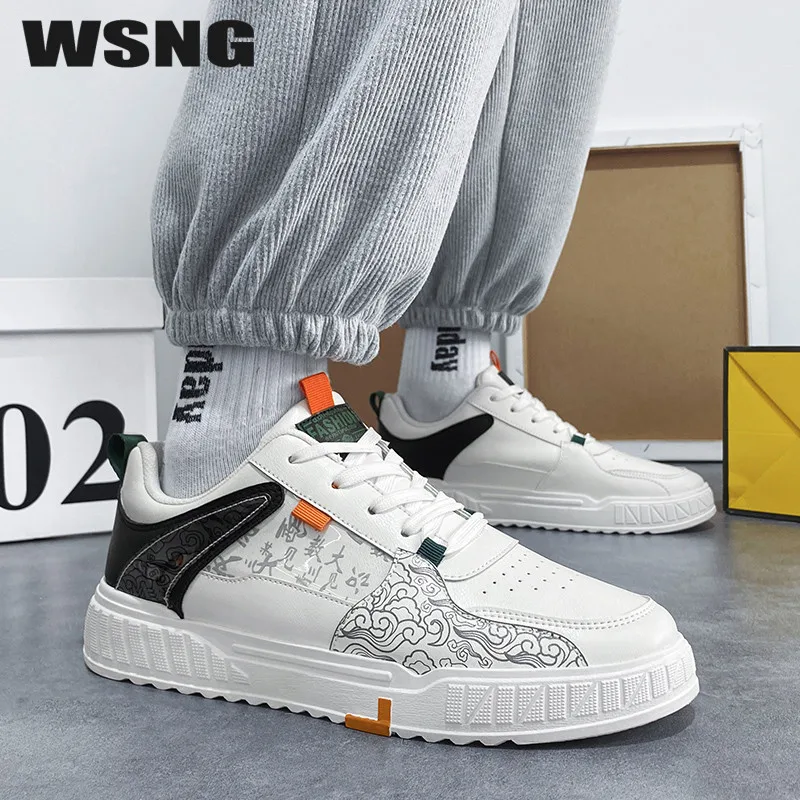 

WSNG 2022 Summer New Men's Low-top Sneakers Trendy Youth Student Sports Shoes All-match Small White Shoes Casual Men's Shoes -44