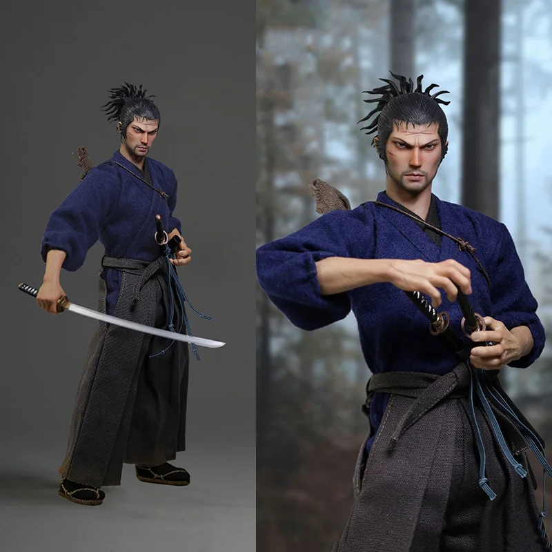 

ZGJKTOYS L-001 1/6 Scale Male Soldier Japanese Samurai Miyamoto Musashi Model 12'' Full Set Action Figures Dolls for Fans Gifts