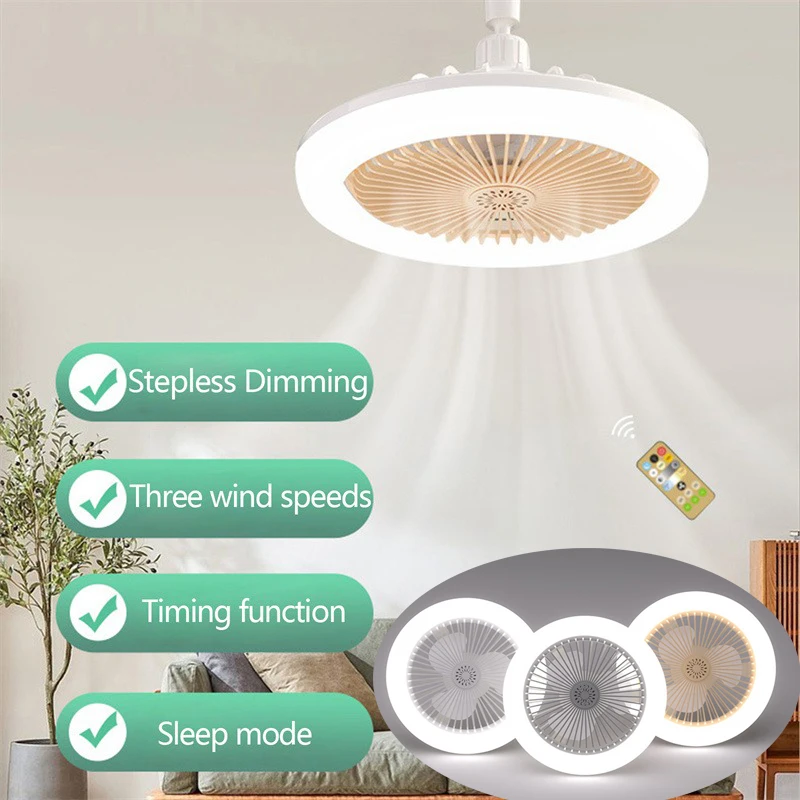 

Fan 3 Bedroom With Ceiling Lamp Aromatherapy Lamp Remote Silent Fan Light Control Speeds Living Fan Cooling Light