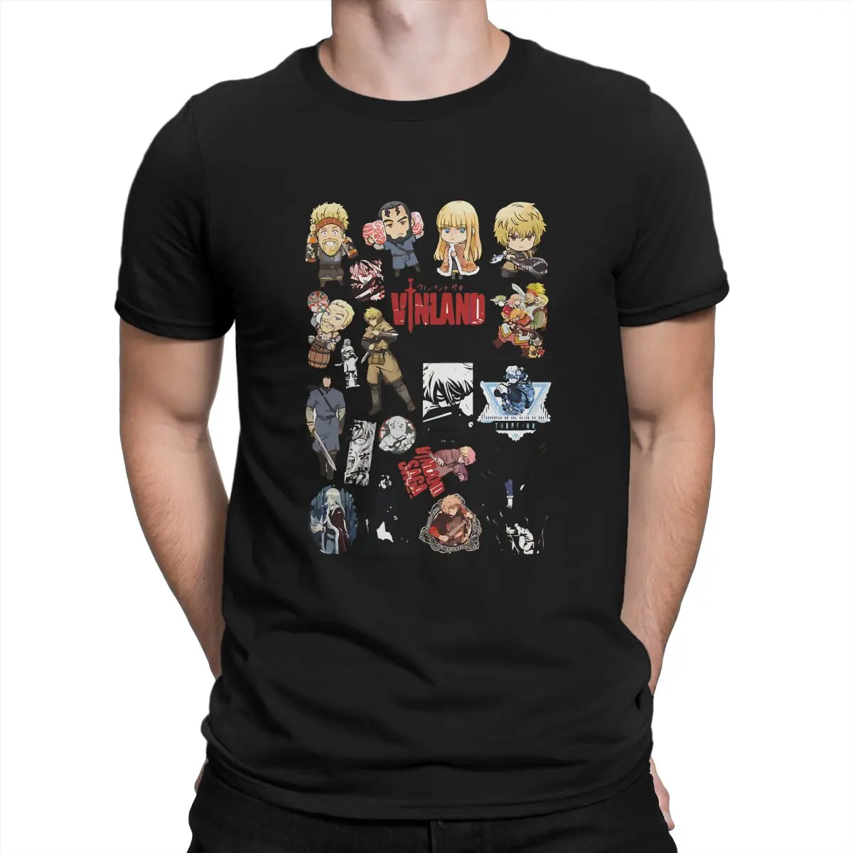 

Cute Classic T Shirt for Men 100% Cotton Hipster T-Shirts Round Collar Vinland Saga Manga Tees Short Sleeve Clothes Original